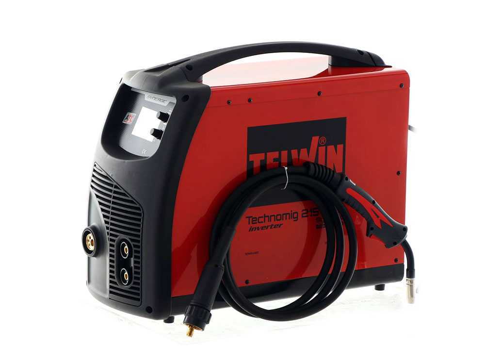 Inverter-Drahtschweißgerät Telwin Technomig 215 Dual Synergic - GAS/NO GAS-MIG-MAG, MMA und TIG – Bild 2