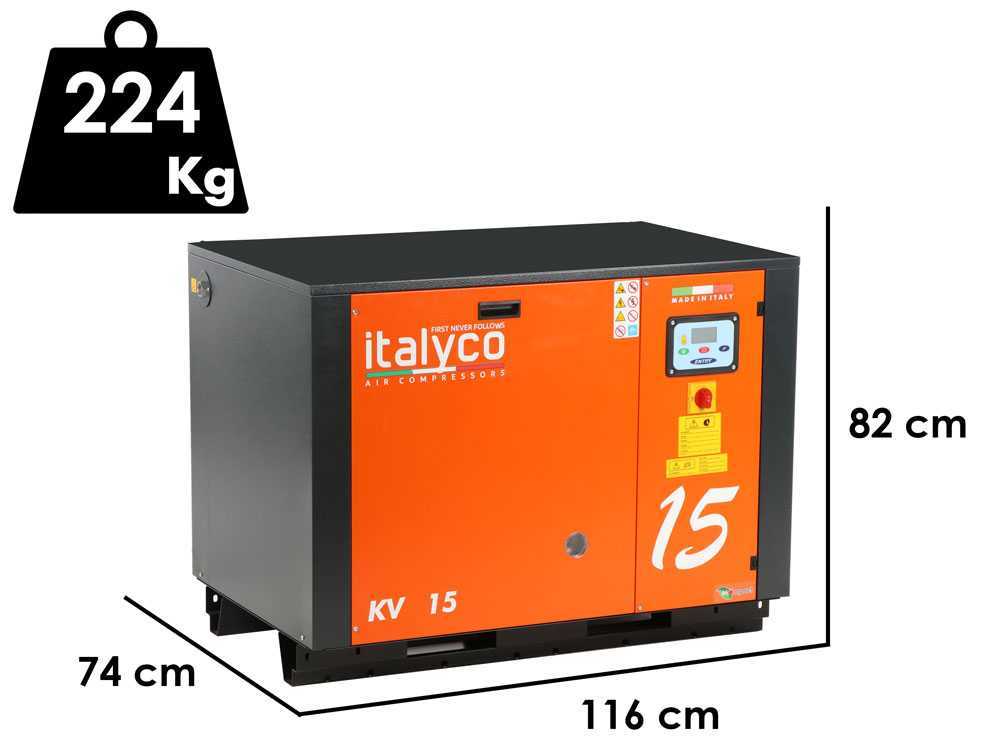 Italyco KV 15 Premium - Schraubenkompressor - max. Druck 10 bar