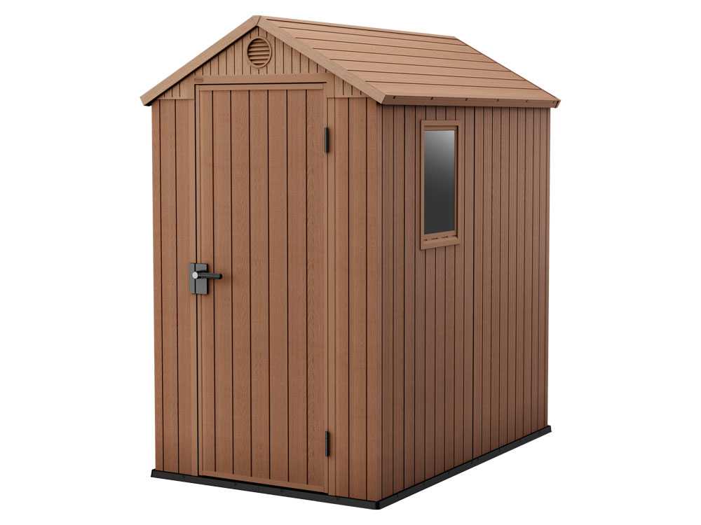 Keter Darwin braun - Gartenhaus Schuppen - mit Seitenfenster - 125x184.5x205 cm – Bild 2