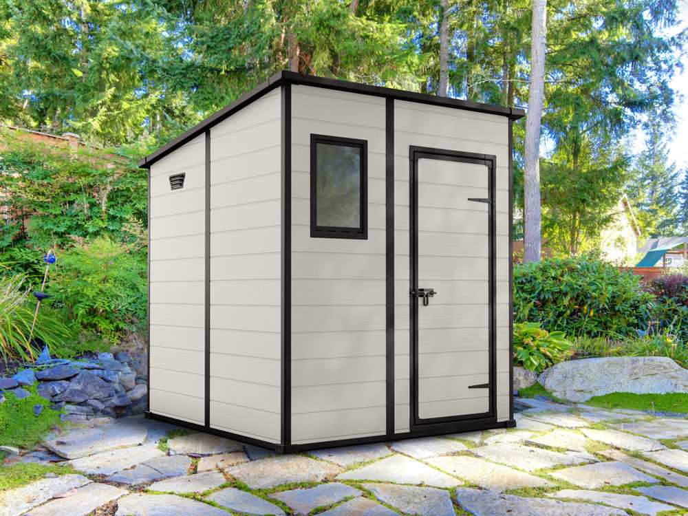 Keter Manor Pent - Gartenhaus - Mit Frontfenster - 183.5x185x200 cm – Bild 4