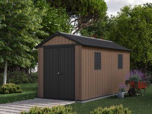Keter Newton plus 7513/1375 - Gartenhaus - Mit Doppeltür und Fenstern - 230x413x246 cm