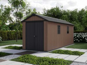 Keter Newton plus 7517/1775 - Gartenhaus - Mit Doppeltür und Fenstern - 230x539x246 cm
