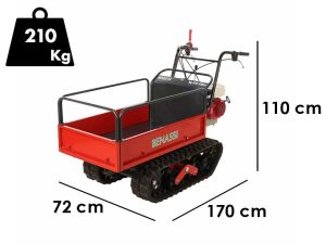 Kettendumper Benassi M503H – Hydraulischer, erweiterbarer Dumperkasten – Tragfähigkeit 550 kg