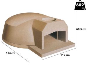 Linea VZ F2 - Einbau-Holzbackofen mit Backraum Ø 107 cm - Backkapazität 5 Pizzas