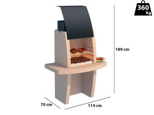 Linea VZ Formentera - Grillkamin für Brennholz/Holzkohle