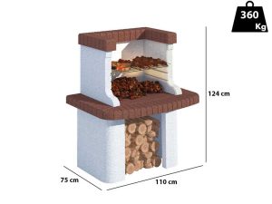 Linea VZ Gavi - Grillkamin für Brennholz/Holzkohle