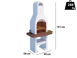 Linea VZ Grado - Grillkamin - für Holzkohle