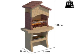 Linea VZ Minorca - Grillkamin für Brennholz/Holzkohle