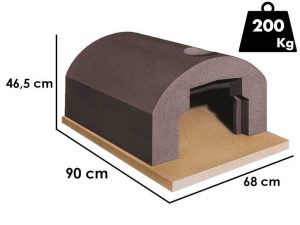 Linea VZ Vesuvio  - Einbau-Holzbackofen mit Backraum 56x61 cm - Backkapazität 2 Pizzas