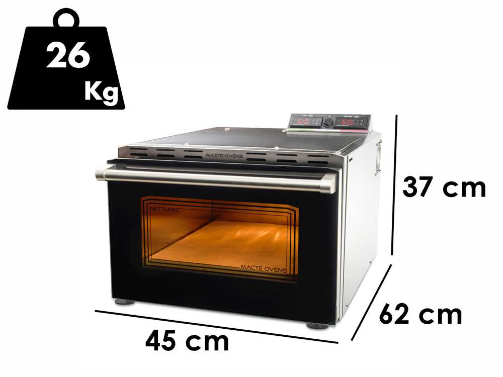 Macte Ovens Nettuno ADVANCED Nero – Elektro-Pizzaofen – 2975 W – Bild 2