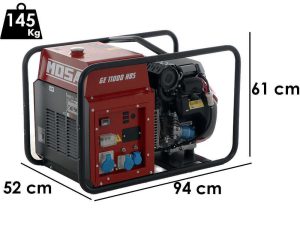 MOSA GE 11000 HBS - Benzin-Stromerzeuger 9.9 kW - Dauerleistung 9 kW - 230V - Honda Motor GX630