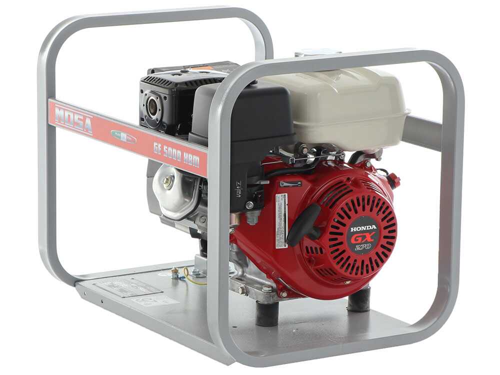 MOSA GE 5000 HBM AVR- Benzin-Stromerzeuger mit AVR-Regelung 4.5 kW - Dauerleistung 3.6 kW - 230V - Honda Motor GX270 – Bild 2