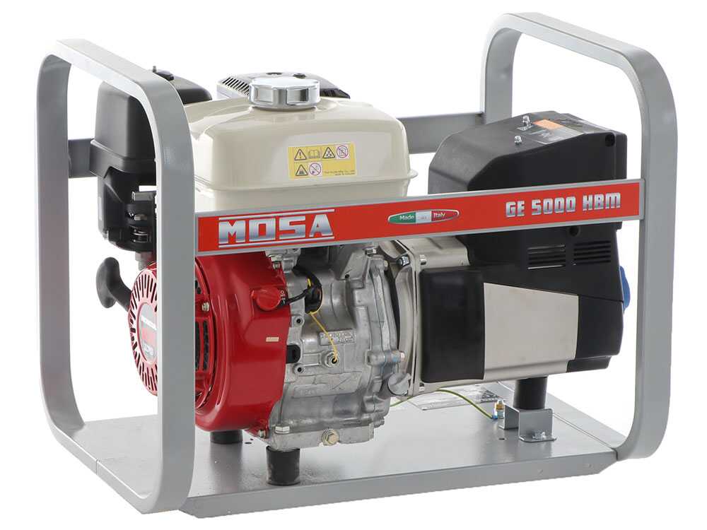 MOSA GE 5000 HBM AVR- Benzin-Stromerzeuger mit AVR-Regelung 4.5 kW - Dauerleistung 3.6 kW - 230V - Honda Motor GX270 – Bild 4