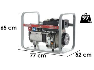 MOSA GE 6500 YDT - Diesel-Stromerzeuger 5.2 kW  - Dauerleistung 4.6 kW - 400V - Motor Yanmar L 100 N