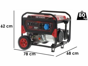 Mosa GE 6900 - Benzin-Stromerzeuger auf Rädern 6.5 kW - Dauerleistung 6 kW - 230V