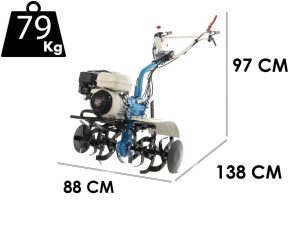 Motorhacke AGT 7500 mit Motor Honda GP200 von 196ccm - 2 Vorwärtsgänge + 1 Rückwärtsgang