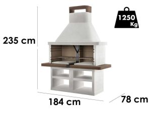 Palazzetti Argos - Grillkamin aus Beton - 3 in 1