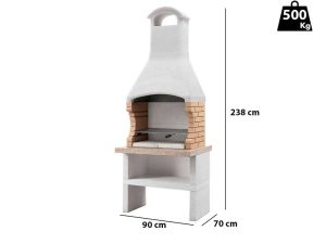 Palazzetti Ariel - Modul-Grillkamin aus Beton - für Holz und Holzkohle