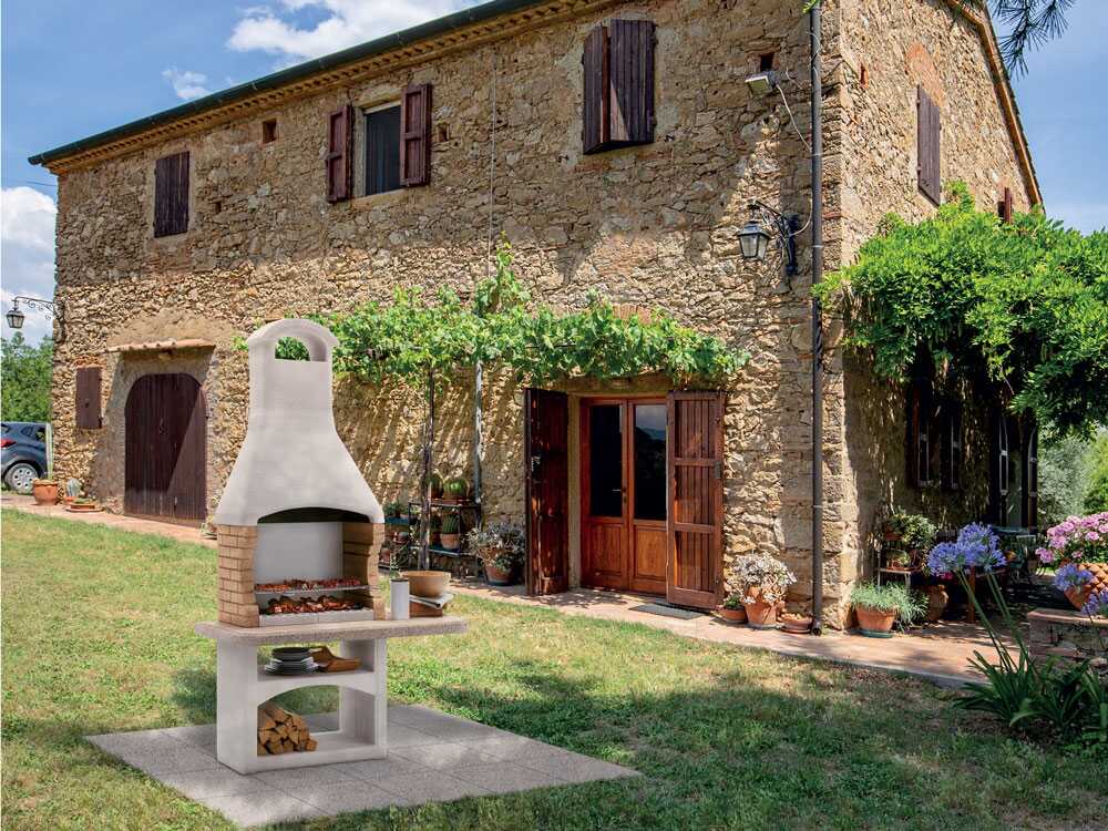 Palazzetti Boavista - Grillkamin aus Beton- Grillrost 68x40 cm – Bild 2