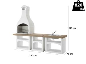 Palazzetti Brioni - Outdoor-Küche aus Beton