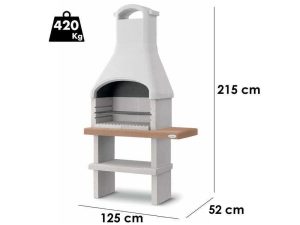 Palazzetti Rimini - Grillkamin aus Beton - Grillfläche 68x40 cm