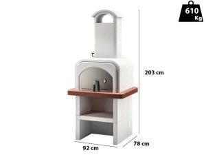 Palazzetti Stefy - Holzbackofen für den Außenbereich - Backraum 52x51 cm