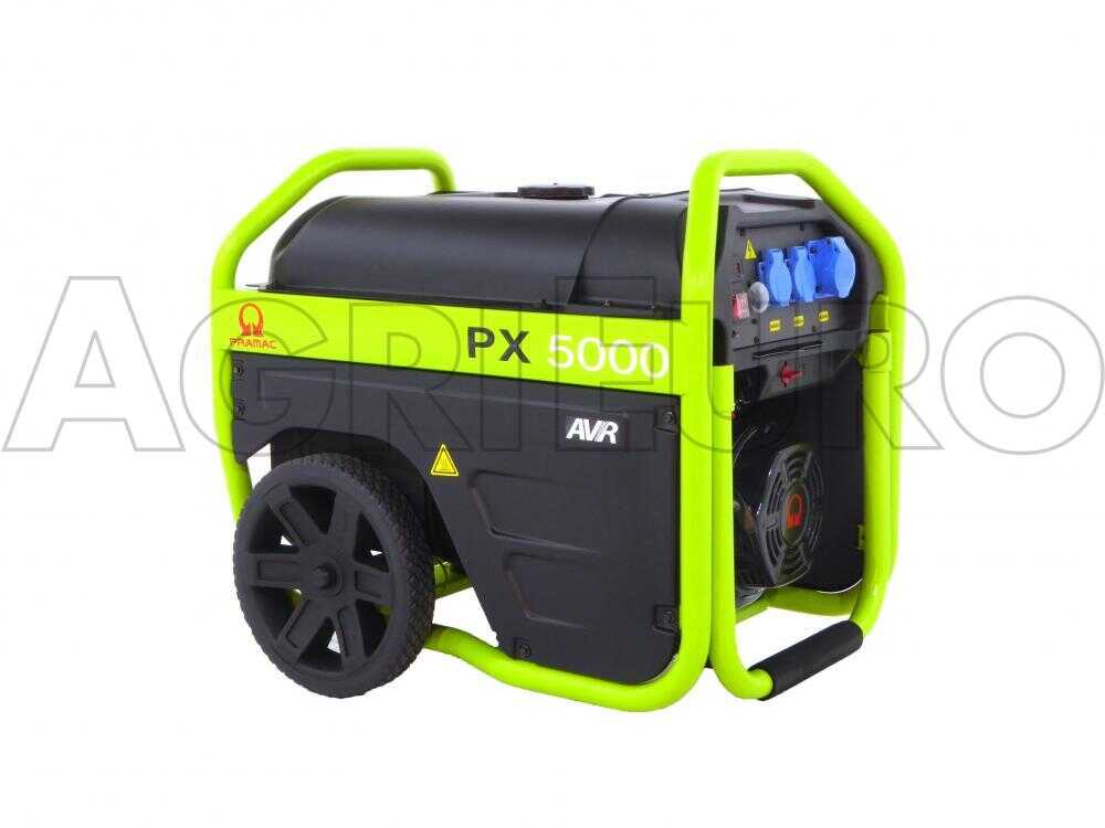 Pramac PX 5000 - Benzin-Stromerzeuger mit Rädern und AVR-Regelung und Elektrostarter - Dauerleistung 3.8 kW - 230V – Bild 2