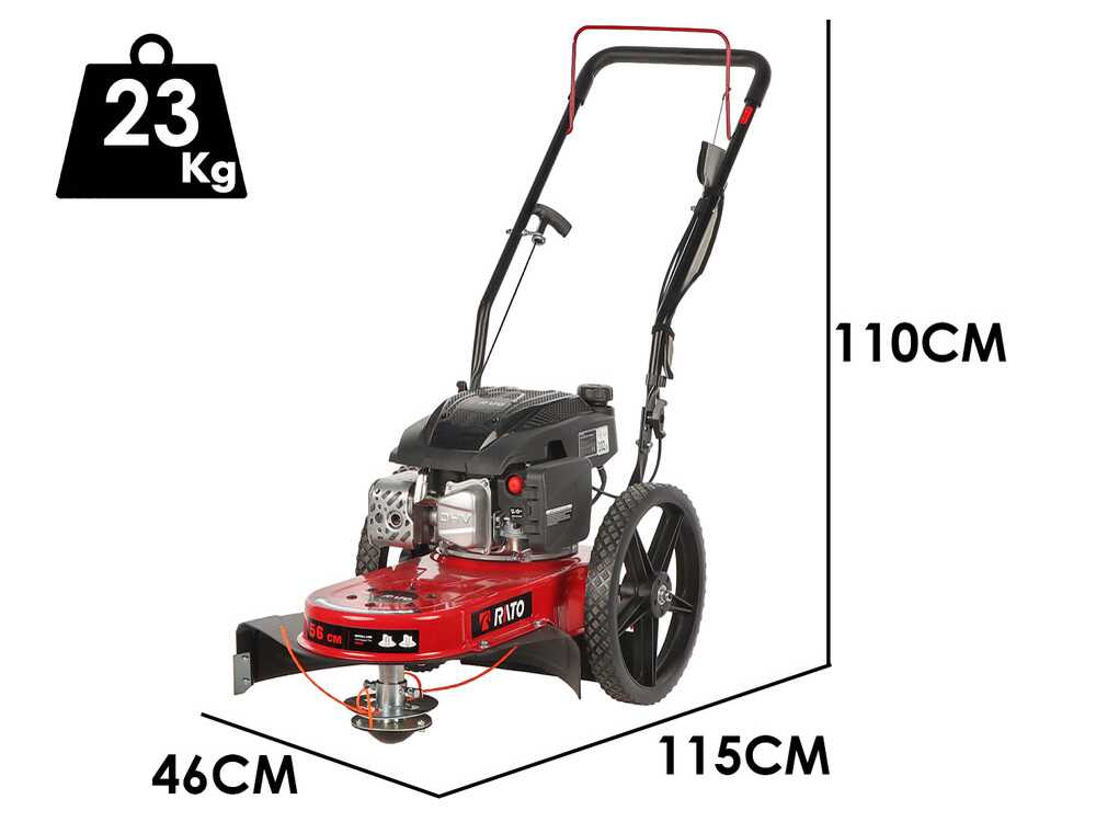 Rato Multipower RCV2.8-22Q-A - Benzin-Fadenmäher mit Rädern - 4-Takt-Motor - zum Schieben