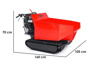 Raupendumper AMA TAG500TD - Hydraulische Kippmulde - Tragfähigkeit 500Kg