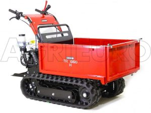 Raupendumper GINKO TR 660 ausziehbare Bordwände, hydraulisches Kippen, Motor Honda GX 200
