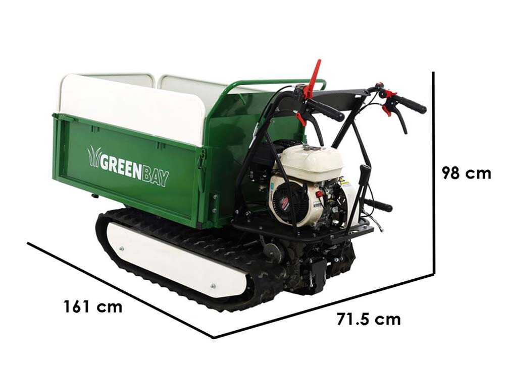Raupendumper GreenBay EXPANDER 500 HONDA GP160 - ausziehbarer Kasten - Tragfähigkeit 500 kg
