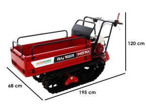 Raupendumper mit ausziehbarer Ladefläche Ranger M570-E - Honda GX200 Motor - Elektrostarter