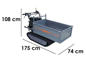 Raupendumper Wortex SFL 500-E - Mulde 500 kg - Elektrostarter