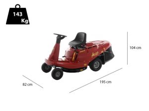 Rider Aufsitzrasenmäher Eurosystems ASSO 67 Mini rider -  B&S 21R5 POWER BUILT Motor 344 cm³ - 7.7 kW