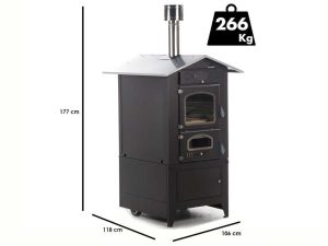 Rossofuoco Effe 80 - Holzbackofen für den Aussenbereich