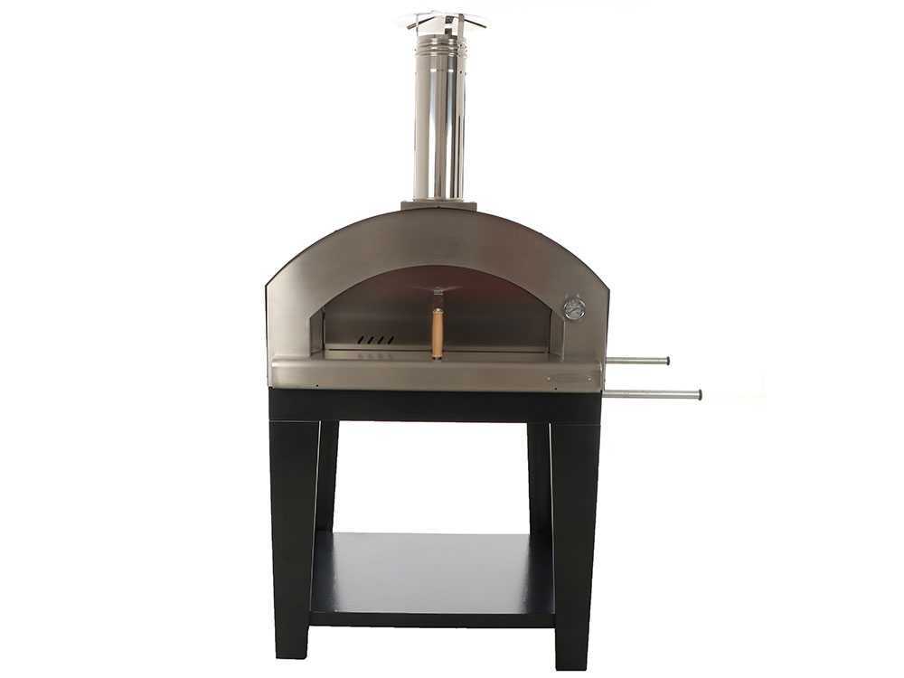 Rossofuoco Nonna Luisa - Holzbackofen für den Außenbereich mit Wagen - schwarz – Bild 4