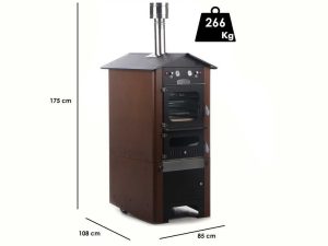 Rossofuoco  Raggio 80 - Holzbackofen für den Außenbereich