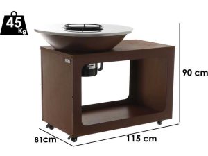 RoyalFood COR-4250 - Holzgrill aus Corten-Stahl