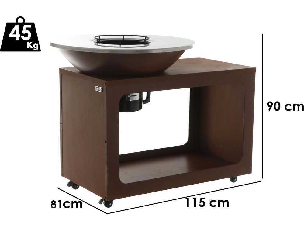 RoyalFood COR-4250 - Holzgrill aus Corten-Stahl