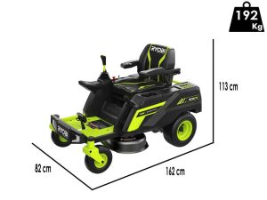 Ryobi ZTRX76 - Akku-Nullwendekreismäher - 72V/20Ah - 76cm Schnittbreite - 2in1