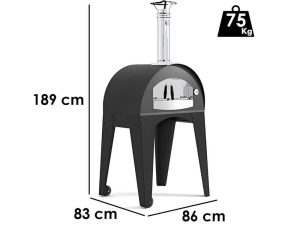Seven Italy Artemide - Holzbackofen für draußen - 60 x 40