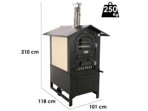 Seven Italy ZEUS - Holzbackofen für draußen - 80x45
