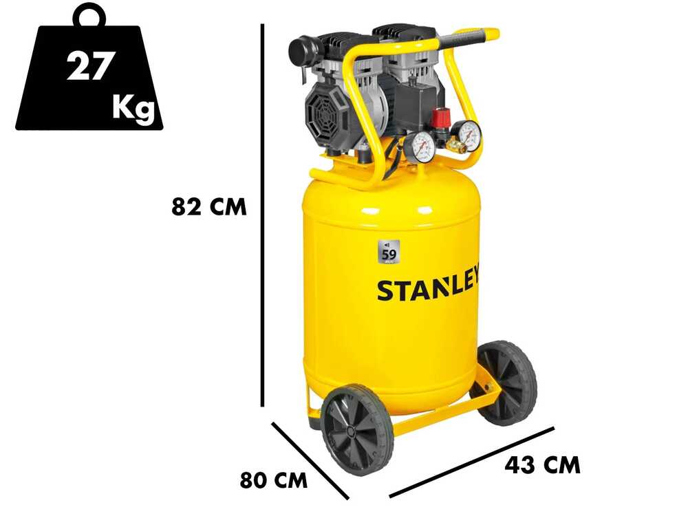 Stanley DST 150/8/50 Elektrischer Kompressor - kompakt - stehend – Bild 2