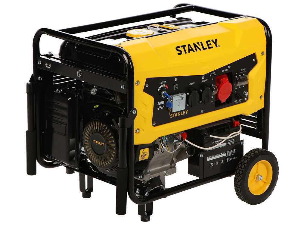 Stanley SG 7500B - Benzin Stromerzeuger - AVR - 7,5 kW - Dauerbetrieb 7 kW 400V – Bild 2