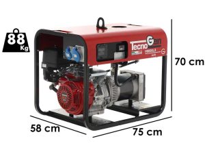 TecnoGen H8000LX - Benzin-Stromerzeuger 5.8 kW - Dauerleistung 5.2 kW - 230V