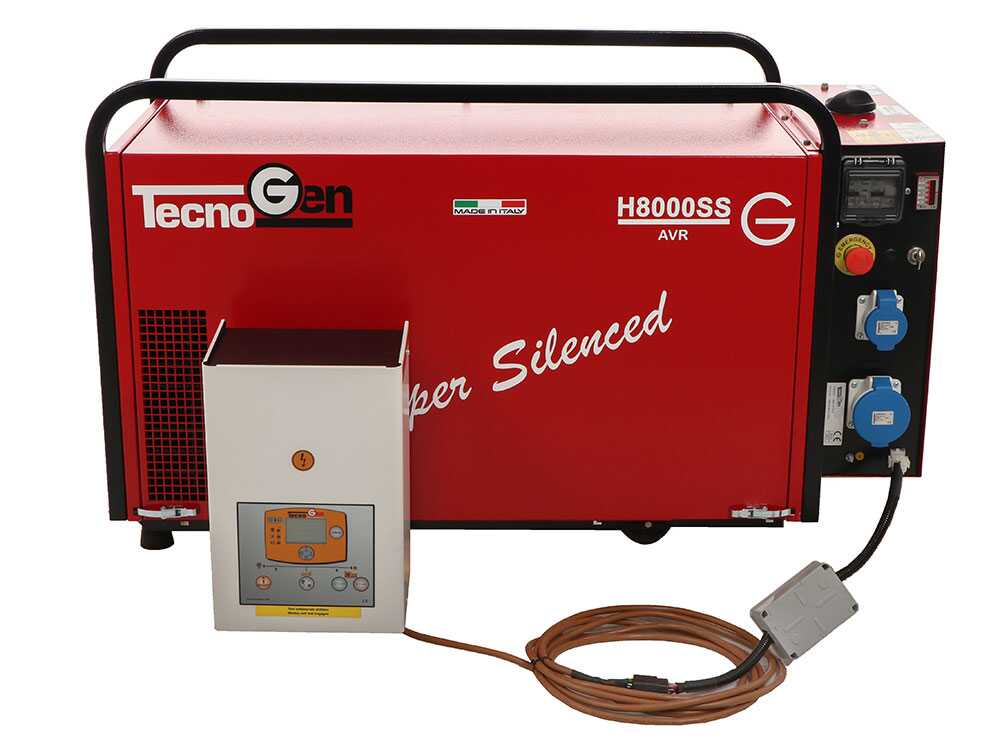 TecnoGen H8000SS/A - Benzin-Stromgenerator 5.8 kW leise - Dauerleistung 5,2 kW - 230V + ATS – Bild 2