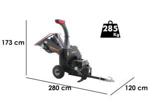 Wortex Grizzly - Häcksler mit Verbrennungsmotor - Loncin 420ccm mit Elektrostarter
