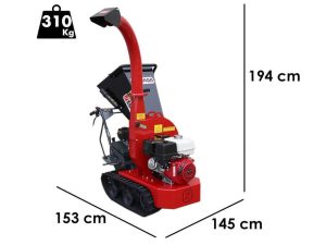 Zanon BC 90 Cingo - Häcksler mit Raupenantrieb und Motorschubkarre - Motor Honda GX390