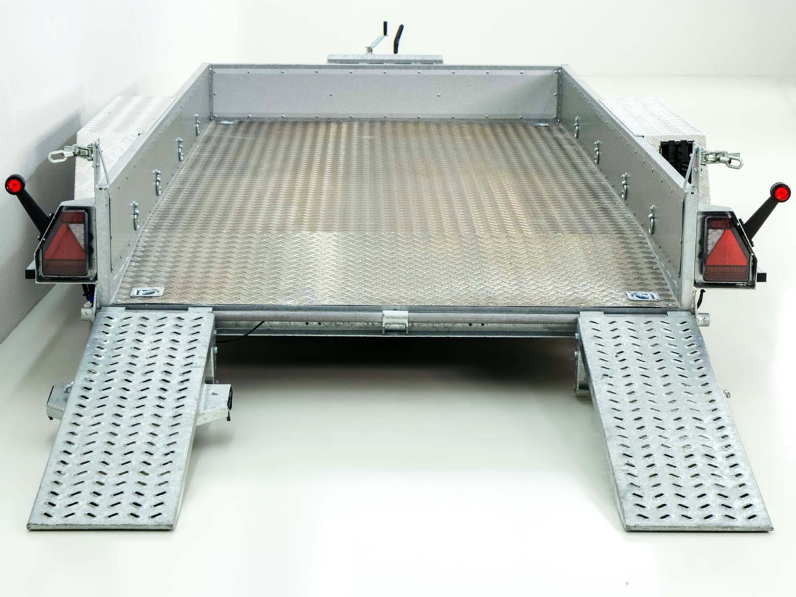 Variant Baumaschinenanhänger Maxi Load 180×400 3,5t | Einzelrampen | Aluboden Beavertail-Neu – Bild 3