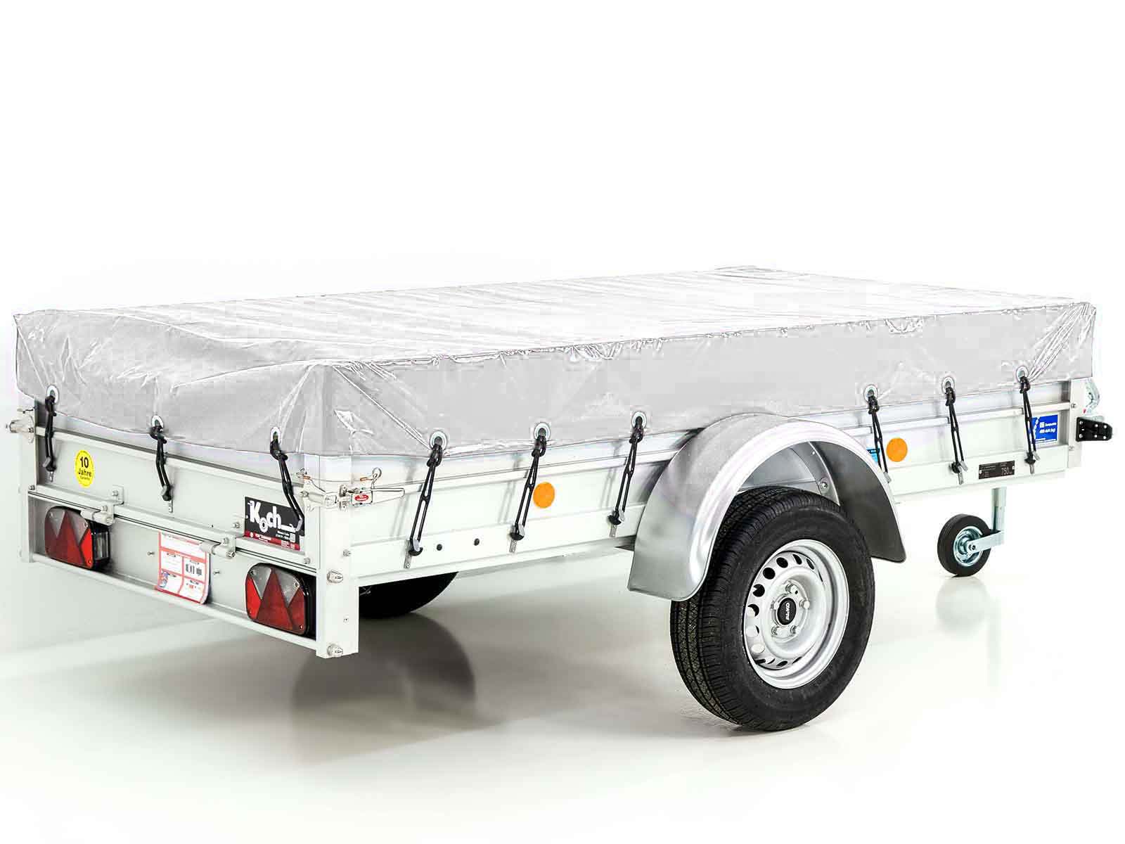 Anhänger mit Plane 125x250cm 750kg | Typ U4 | Flachplane Profi weiß-Neu – Bild 4